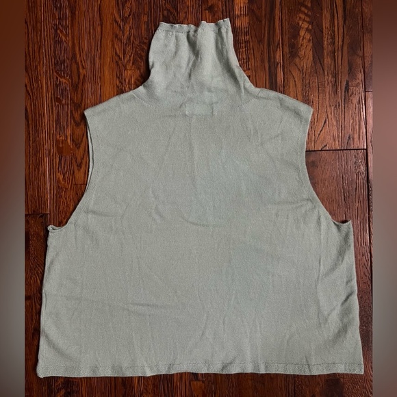 SABLYN Lera Cashmere Sleeveless Turtleneck in Aqua (Blue / Green) Size Small - Picture 7 of 9